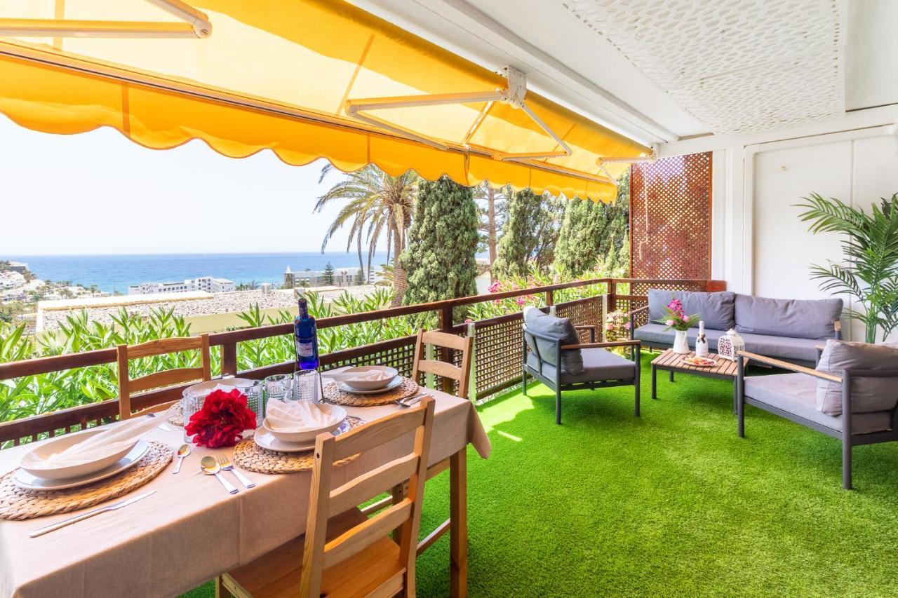 Increible Terraza Con Vistas Al Mar En San Agustin Daire Dış mekan fotoğraf